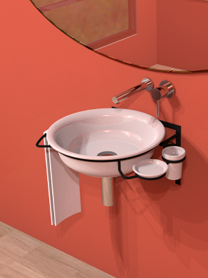  Washbasins For Metallic Supports 