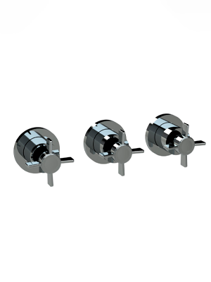  Taps Wall Mounted Shower Mixer 